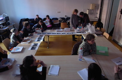 Workshop mit Studierenden aus der HfG Offenbach, der HfMDK Frankfurt und der FH Wiesbaden.