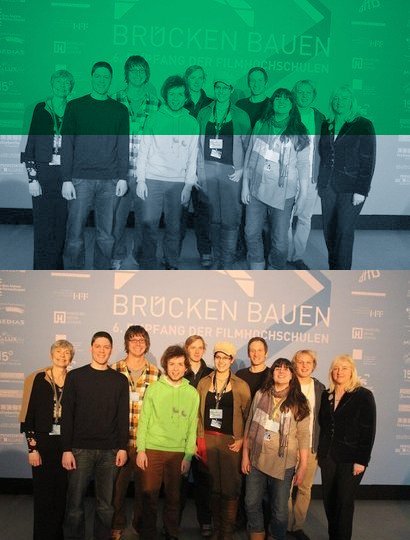 Empfang der Filmhochschulen - Die HESSEN TALENTS 2013 mit der Hessischen Ministerin für Wissenschaft und Kunst, Eva Kühne-Hörmann (rechts im Bild) und der Geschäftsführerin der hFMA, Anja Henningsmeyer (links im Bild) - Foto: Horst Martin