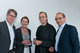 v.l.n.r.: Prof. Dr. Ludger Hünnekens (Kulturreferent Darmstadt), Jutta van Selm, Arie van Selm (Künstler), Enis Ersü (CEO ISRA-Vision).